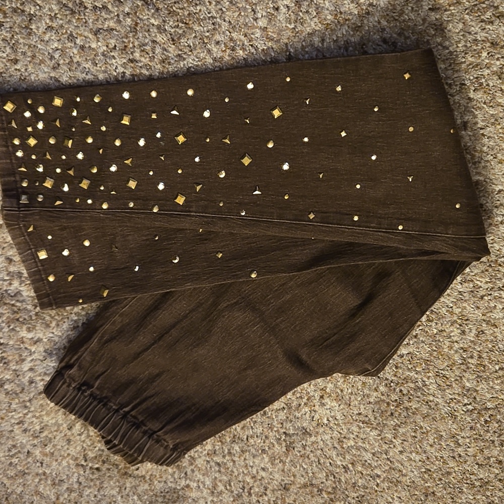 DG2 Brown Embellished Jeans - Picture 2 of 5